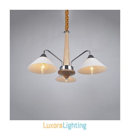 Designer Touch Decorative Modern Contemporary Country Electroplated Feature for Wood Bamboo Chandelier