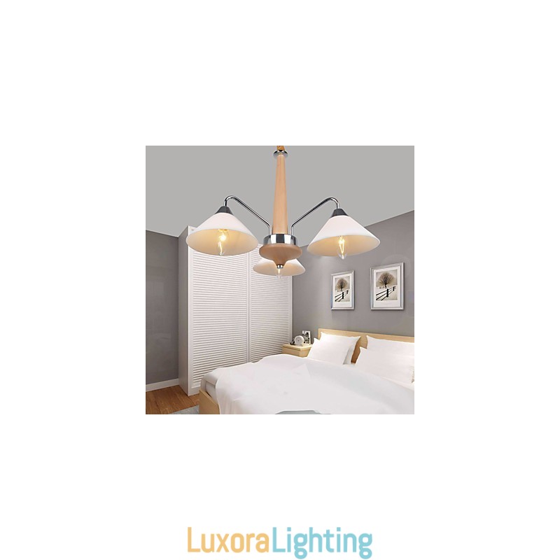 Designer Touch Decorative Modern Contemporary Country Electroplated Feature for Wood Bamboo Chandelier