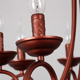 Designer Touch Decorative 8 Lights Chandelier Modern Contemporary Traditional Lodge Vintage Retro Country Painting Feature for Crystal Metal