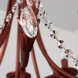 Designer Touch Decorative 8 Lights Chandelier Modern Contemporary Traditional Lodge Vintage Retro Country Painting Feature for Crystal Metal