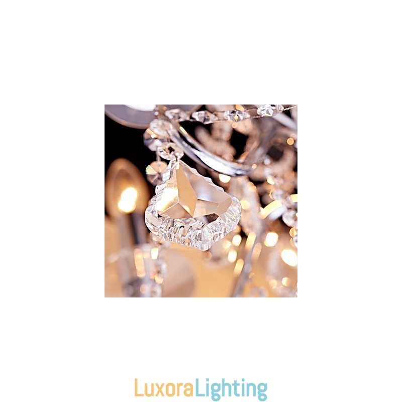 Designer Touch Decorative Modern Contemporary Traditional Classic Country Chrome Feature for Crystal Mini Style Designers Metal Chandelier