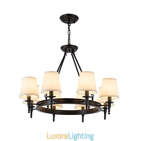 Designer Touch Decorative 8 Lights Flush Mounted Fixture Chandelier One Light Two Style Modern Contemporary Traditional Classic Rustic Painting