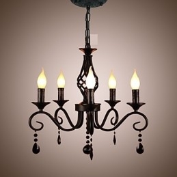Designer Touch Decorative Traditional Crystal Chandelier Interior Lighting 5 Light Candles Simple Chandelier
