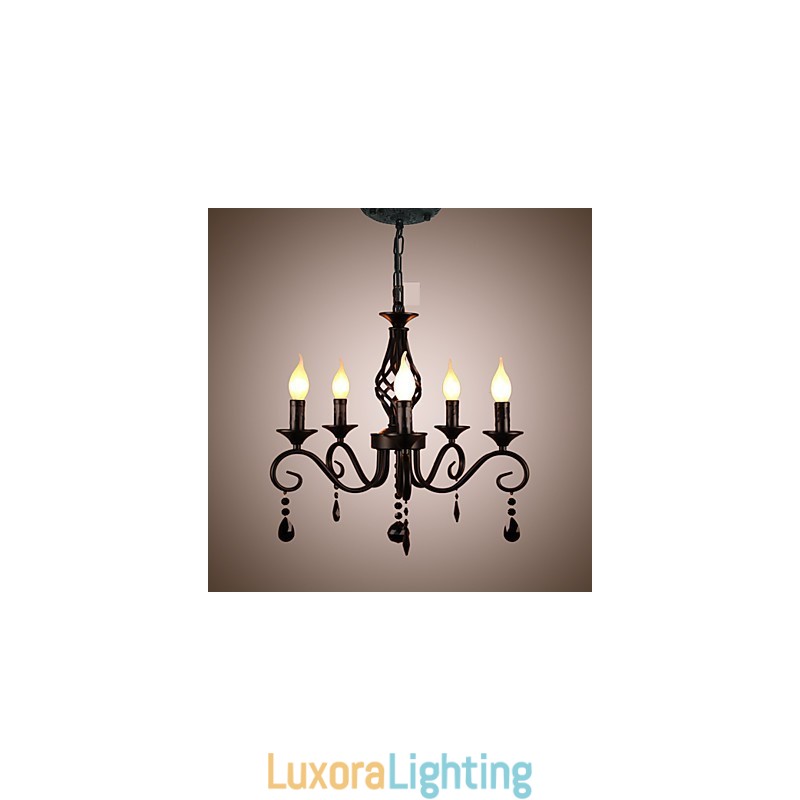 Designer Touch Decorative Traditional Crystal Chandelier Interior Lighting 5 Light Candles Simple Chandelier
