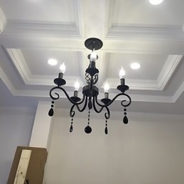 Designer Touch Decorative Traditional Crystal Chandelier Interior Lighting 5 Light Candles Simple Chandelier