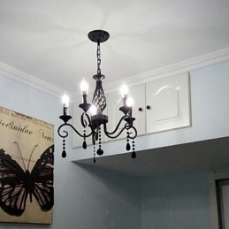 Designer Touch Decorative Traditional Crystal Chandelier Interior Lighting 5 Light Candles Simple Chandelier