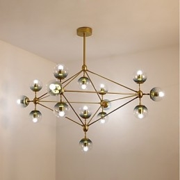 Designer Touch Decorative Fifteen Light Post Modern Europe Style Modo Metal Glass Pendant Lamp the Foyer Decorate Industrial Chandelier Lamp
