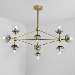 Designer Touch Decorative Ten Light Post Modern Europe Style Modo Metal Glass Pendant Lamp the Foyer Decorate Industrial Chandelier Lamp