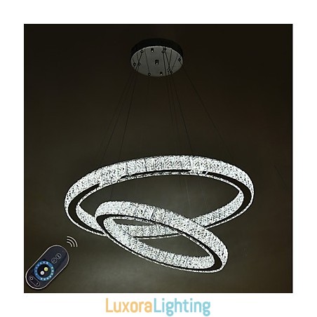 Designer Touch Decorative Indoor Crystal Chandelier Modern Pendant Light Ceiling Light Dimmable Lighting Lamp with Remote Control