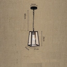 Designer Touch Decorative Vintage Metal Pendant Light with Glass Shade
