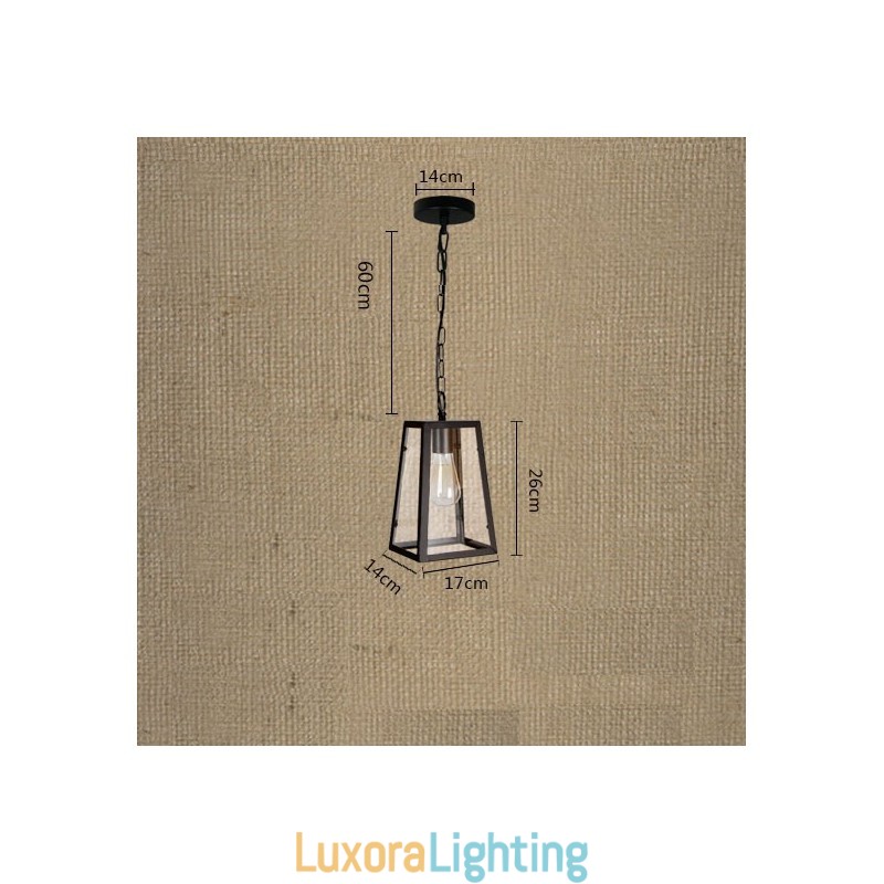 Designer Touch Decorative Vintage Metal Pendant Light with Glass Shade