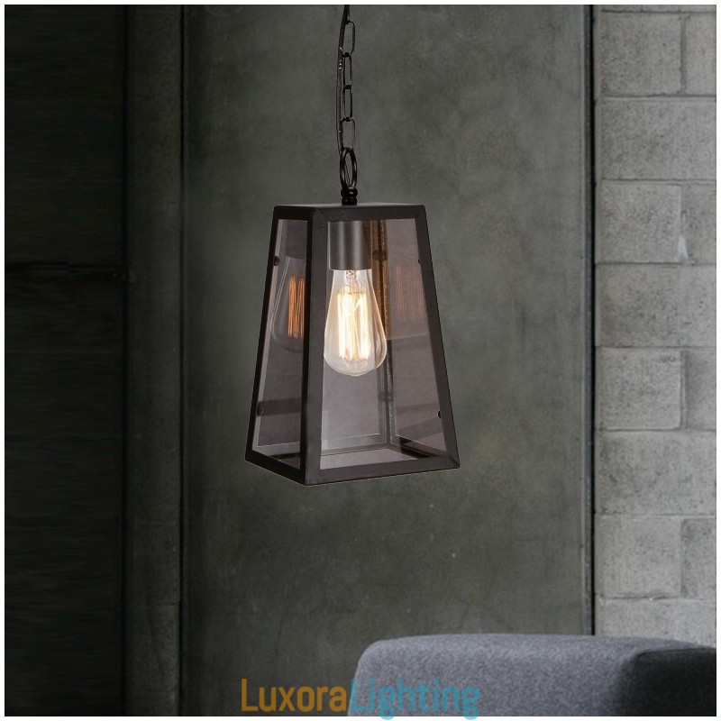 Designer Touch Decorative Vintage Metal Pendant Light with Glass Shade