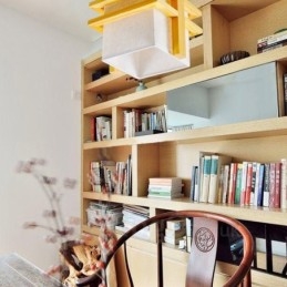 Designer Touch Decorative 1 Light Wood Retro Vintage Pendant Light with Fabric Shade