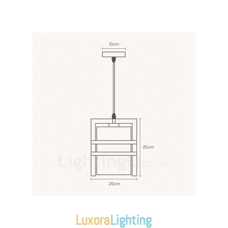 Designer Touch Decorative 1 Light Wood Retro Vintage Pendant Light with Fabric Shade