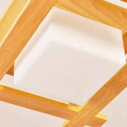 Designer Touch Decorative 1 Light Wood Modern Contemporary Nordic style Pendant Light with Glass Shade