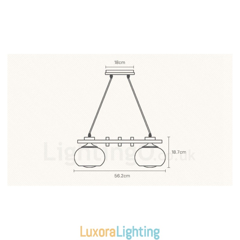 Designer Touch Decorative 4 Light Wood Rustic Lodge Pendant Light with Glass Shade