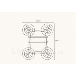 Designer Touch Decorative 4 Light Wood Rustic Lodge Pendant Light with Glass Shade