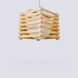 Designer Touch Decorative 1 Light Wood Modern Contemporary Nordic style Pendant Light with Glass Shade