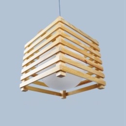 Designer Touch Decorative 1 Light Wood Modern Contemporary Nordic style Pendant Light with Glass Shade