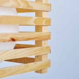 Designer Touch Decorative 1 Light Wood Modern Contemporary Nordic style Pendant Light with Glass Shade