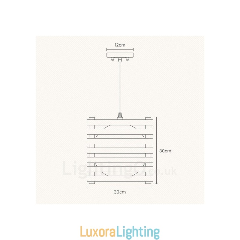 Designer Touch Decorative 1 Light Wood Modern Contemporary Nordic style Pendant Light with Glass Shade