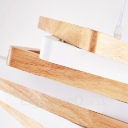 Designer Touch Decorative 1 Light Wood Modern Contemporary Pendant Light with Wood Shade