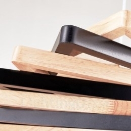 Designer Touch Decorative 1 Light Wood Modern Contemporary Pendant Light with Wood Shade