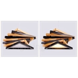 Designer Touch Decorative 1 Light Wood Modern Contemporary Pendant Light with Wood Shade