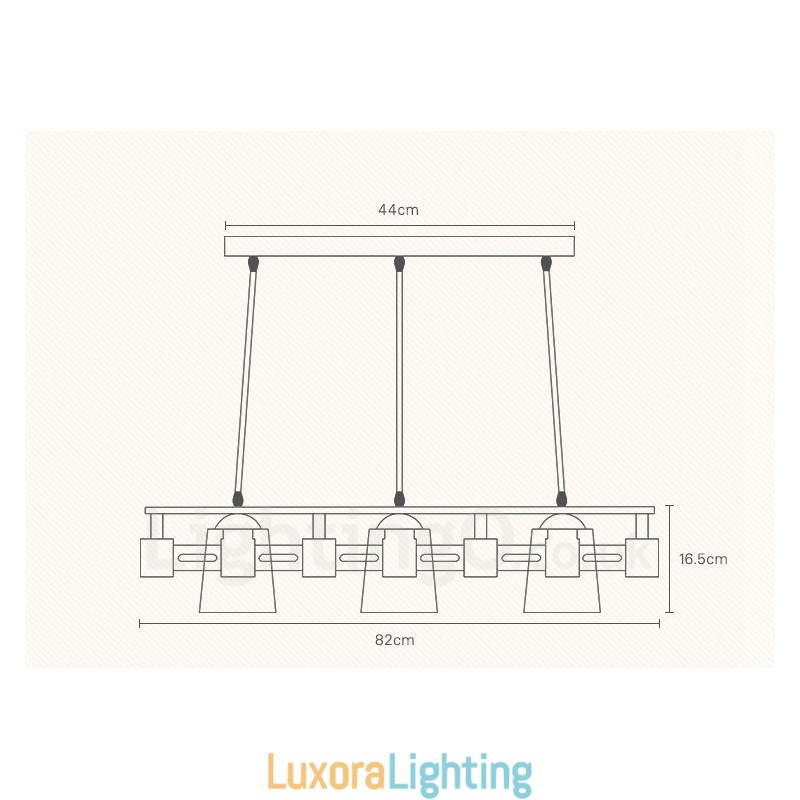 Designer Touch Decorative 3 Light Wood Modern Contemporary Nordic style Pendant Light with Fabric Shade