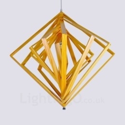 Designer Touch Decorative 1 Light Wood Modern Contemporary Nordic style Pendant Light with Wood Shade