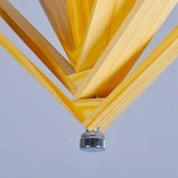 Designer Touch Decorative 1 Light Wood Modern Contemporary Nordic style Pendant Light with Wood Shade