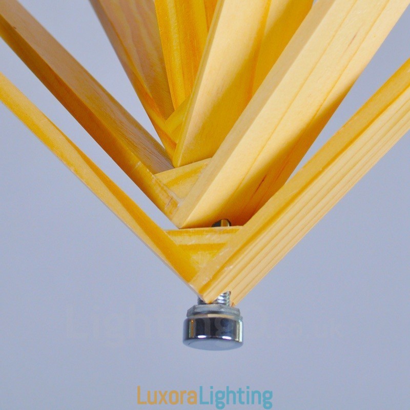 Designer Touch Decorative 1 Light Wood Modern Contemporary Nordic style Pendant Light with Wood Shade