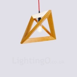 Designer Touch Decorative 1 Light Wood Modern Contemporary Pendant Light with Wood Shade