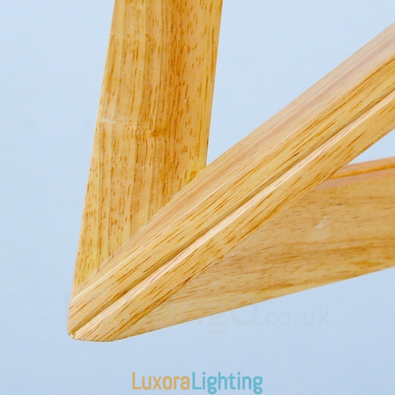 Designer Touch Decorative 1 Light Wood Modern Contemporary Pendant Light with Wood Shade