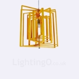 Designer Touch Decorative 1 Light Wood Modern Contemporary Nordic style Pendant Light with Wood Shade