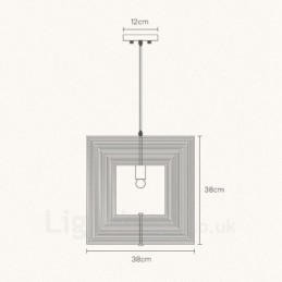 Designer Touch Decorative 1 Light Wood Modern Contemporary Nordic style Pendant Light with Wood Shade