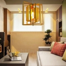 Designer Touch Decorative 1 Light Wood Modern Contemporary Nordic style Pendant Light with Wood Shade