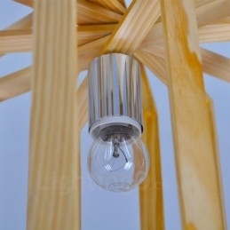 Designer Touch Decorative 1 Light Wood Modern Contemporary Nordic style Pendant Light with Wood Shade