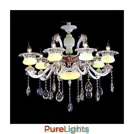 Designer Touch Decorative European Style High grade Zinc Alloy Imitation Jade Crystal Pendant