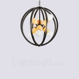 Designer Touch Decorative 6 Light Iron Retro Vintage Pendant Light with Iron Shade