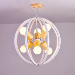 Designer Touch Decorative 6 Light Iron Retro Vintage Pendant Light with Iron Shade