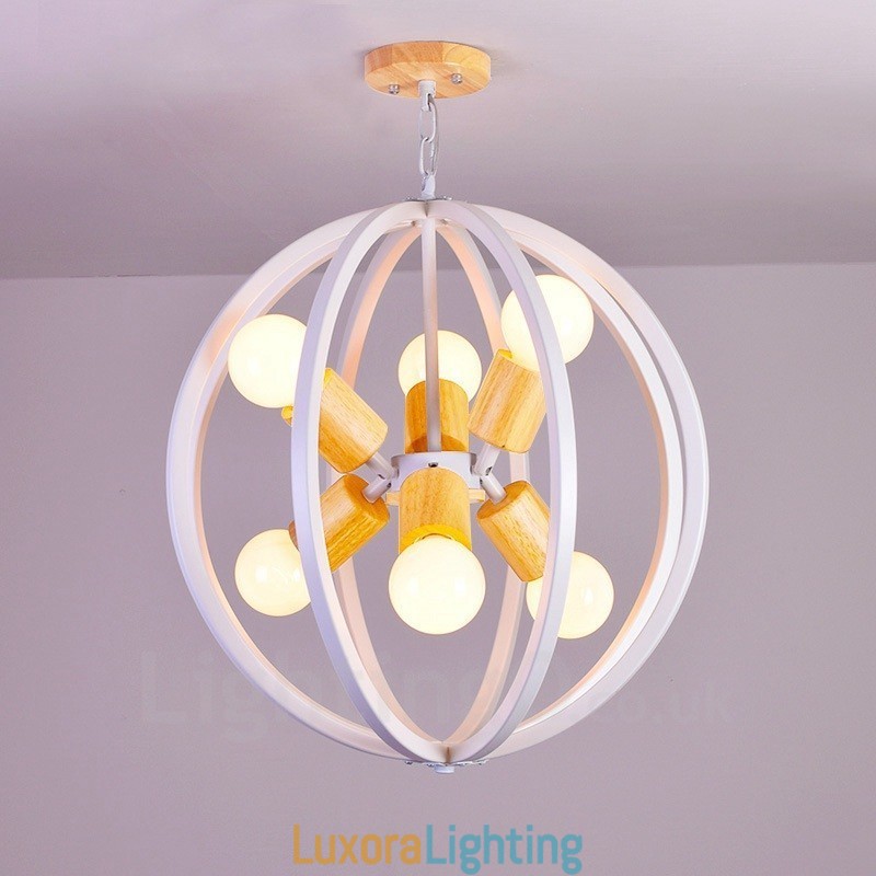 Designer Touch Decorative 6 Light Iron Retro Vintage Pendant Light with Iron Shade