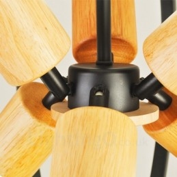 Designer Touch Decorative 6 Light Iron Retro Vintage Pendant Light with Iron Shade