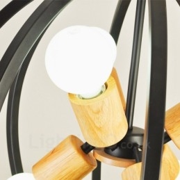 Designer Touch Decorative 6 Light Iron Retro Vintage Pendant Light with Iron Shade