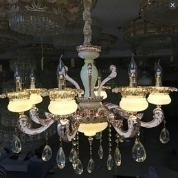 Designer Touch Decorative European Style High grade Zinc Alloy Imitation Jade Crystal Pendant