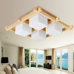 Designer Touch Decorative 4 Light Modern Contemporary Nordic style Flush Mount Ceiling Lights with Glass Shade