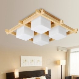 Designer Touch Decorative 4 Light Modern Contemporary Nordic style Flush Mount Ceiling Lights with Glass Shade