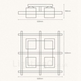 Designer Touch Decorative 4 Light Modern Contemporary Nordic style Flush Mount Ceiling Lights with Glass Shade