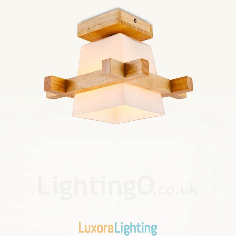 Designer Touch Decorative 1 Light Modern Contemporary Nordic style Flush Mount Ceiling Lights with Glass Shade