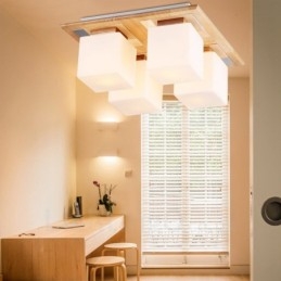 Designer Touch Decorative 4 Light Modern Contemporary Flush Mount Ceiling Lights with Glass Shade